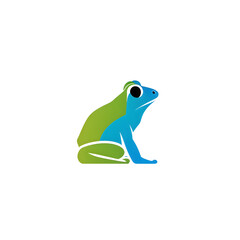 Wall Mural - illustration logo of minimalist outline of a frog