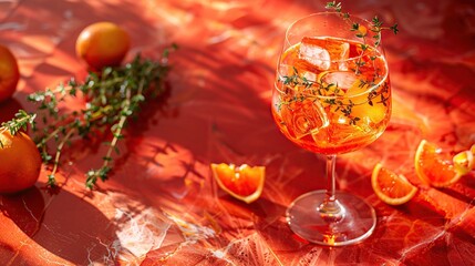 Sticker - Refreshing Summer Cocktail with Orange and Thyme