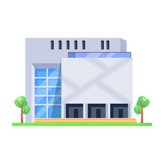 Wall Mural - Check out this isometric icon of a commercial center 

