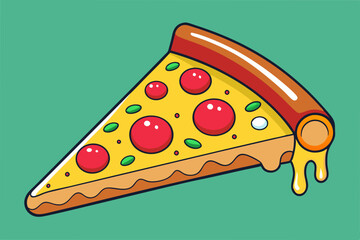 Poster - Pizza illustration vector icon