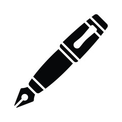 Wall Mural - Pixel perfect fountain pen icon, perfect for writing, elegance, and professionalism