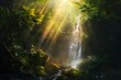 © Arbystudio - Lush Green Waterfall in the Heart of the Jungle