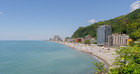 Beach and hotels on the Black Sea coast.