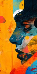 Wall Mural - colorful abstract portrait illustration