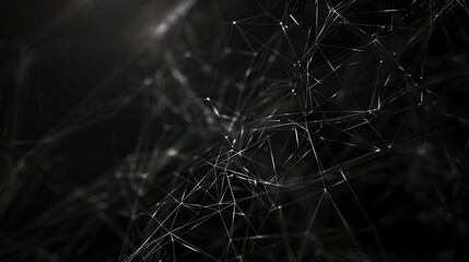 Intricate Network of Black Lines on Dark Abstract Background