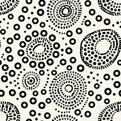 Wall Mural - vector seamless pattern. abstract dotted texture. monochrome warped surface. creative spotty backgro