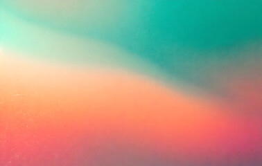 Sticker - orange teal green pink abstract grainy gradient background noise texture effect summer poste. genera