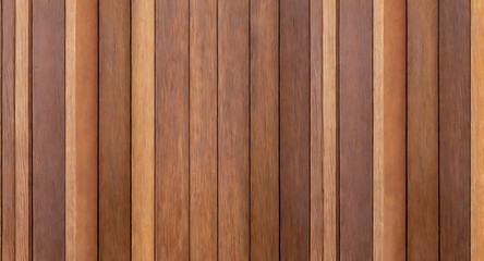 Wall Mural - Panorama of vintage brown wood wall pattern and background seamless. Generative AI.