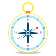 © София Д - Compass on white background. Colored compass isolated on a white background. Flat style. Vector graphics