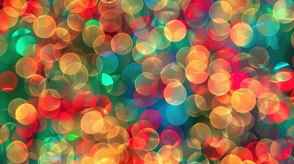 Wall Mural - Christmas bokeh pattern seamlessly abstracted