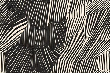 Sticker - A black and white striped pattern with a zebra print