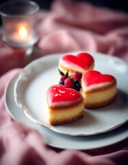 colours celebration jelly cakes valentine love nubes plate art coconut two beloved anniversary shaped cake