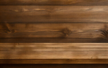 Wall Mural - walnut wood table texture background. Generative AI.