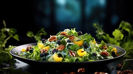 Wall Mural - salad with fresh vegetables