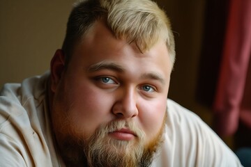 Poster - A man with a beard and blue eyes.