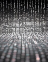 abstract transparent binary matrix background digital code hacker script concept blue computer graphic