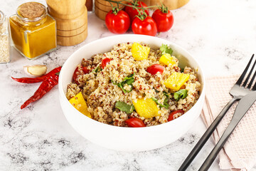 Wall Mural - Dietary vegetarian quinoa with vegetables