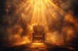 © Kanurism - Golden light shone on the throne surrounded by clouds