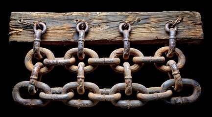 Wall Mural - rusty metal chain