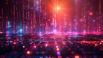 Binary code digital technology background