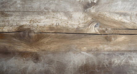 Wall Mural - Wood texture background. Rough surface of old knotted table with nature pattern. Top view. Generative AI.