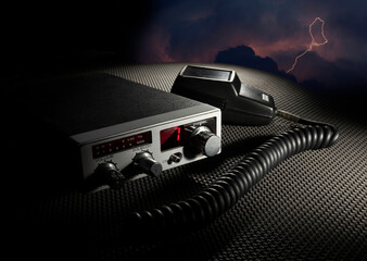 Sticker - CB radio on channel 7 as a storm approaches