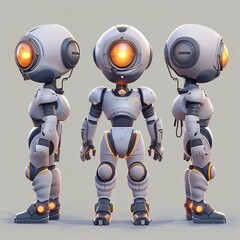 Poster - a group of three robots standing next to each other