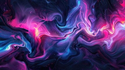 Poster - Vibrant abstract fluid art background Trendy design