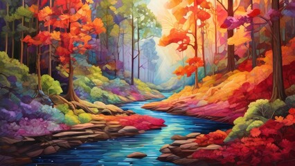 Wall Mural - autumn in the park