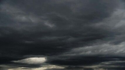 Wall Mural - Time lapse of sky with dark clouds, dramatic sky, storm clouds