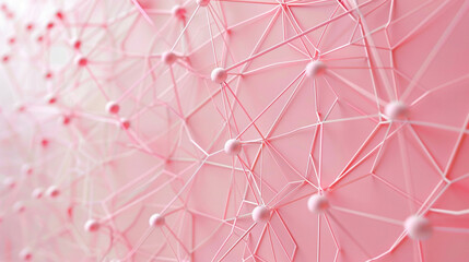 pink abstract background with a line connection