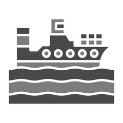 Canvas Print - Cargo ship Icon