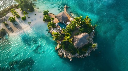 Wall Mural - A house on an island overlooking img