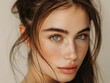© BrandwayArt - Woman With Brown Hair and Freckles