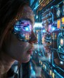 © BrandwayArt - Woman Interacting With Digital Interface
