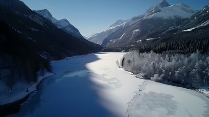 Sticker - A snow-covered lake img