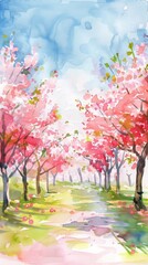 Wall Mural - orchard background