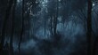 © sknab - spooky and eerie atmosphere in a dark, misty forest. The scene should evoke a mysterious and gothic.