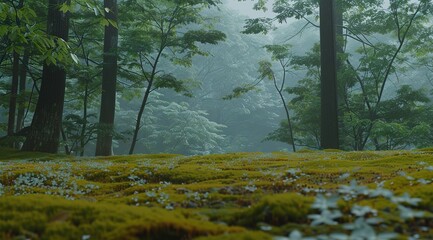 Wall Mural - morning in the woods