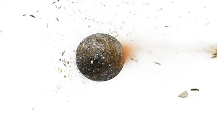 Wall Mural - isolated meteor on white background generative ai
