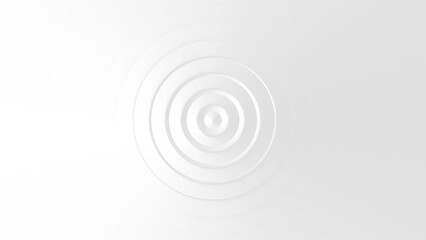 Fototapete - White circles abstract background. Clean modern graphic design. Seamless loop 3D render animation