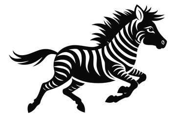 Zebra silhouette vector illustration