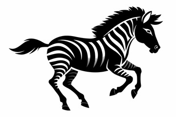 Zebra silhouette vector illustration