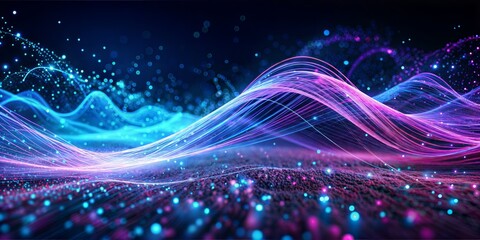 Futuristic Digital Wave Network Background