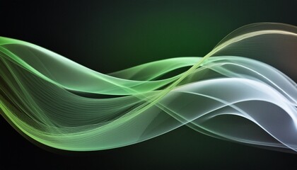 Wall Mural - green wave abstract background design element curves banner