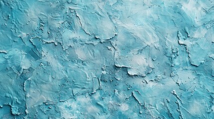 Wall Mural - Baby blue stucco wall with seamless finish and textured background