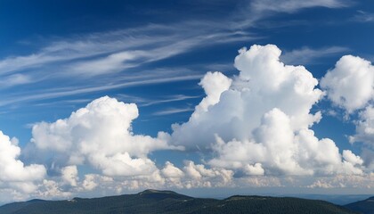 Wall Mural - heavenly clouds background blue sky summer