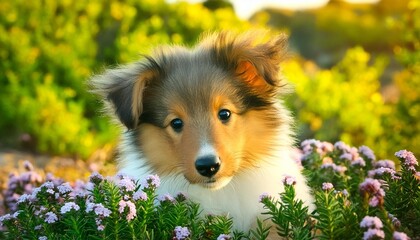 Wall Mural - shetland sheepdog puppy