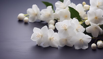 Wall Mural - white jasmine flowers