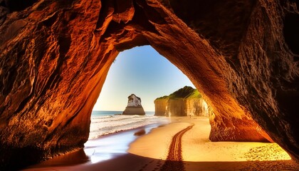 Sticker - tunnel beach new zealand